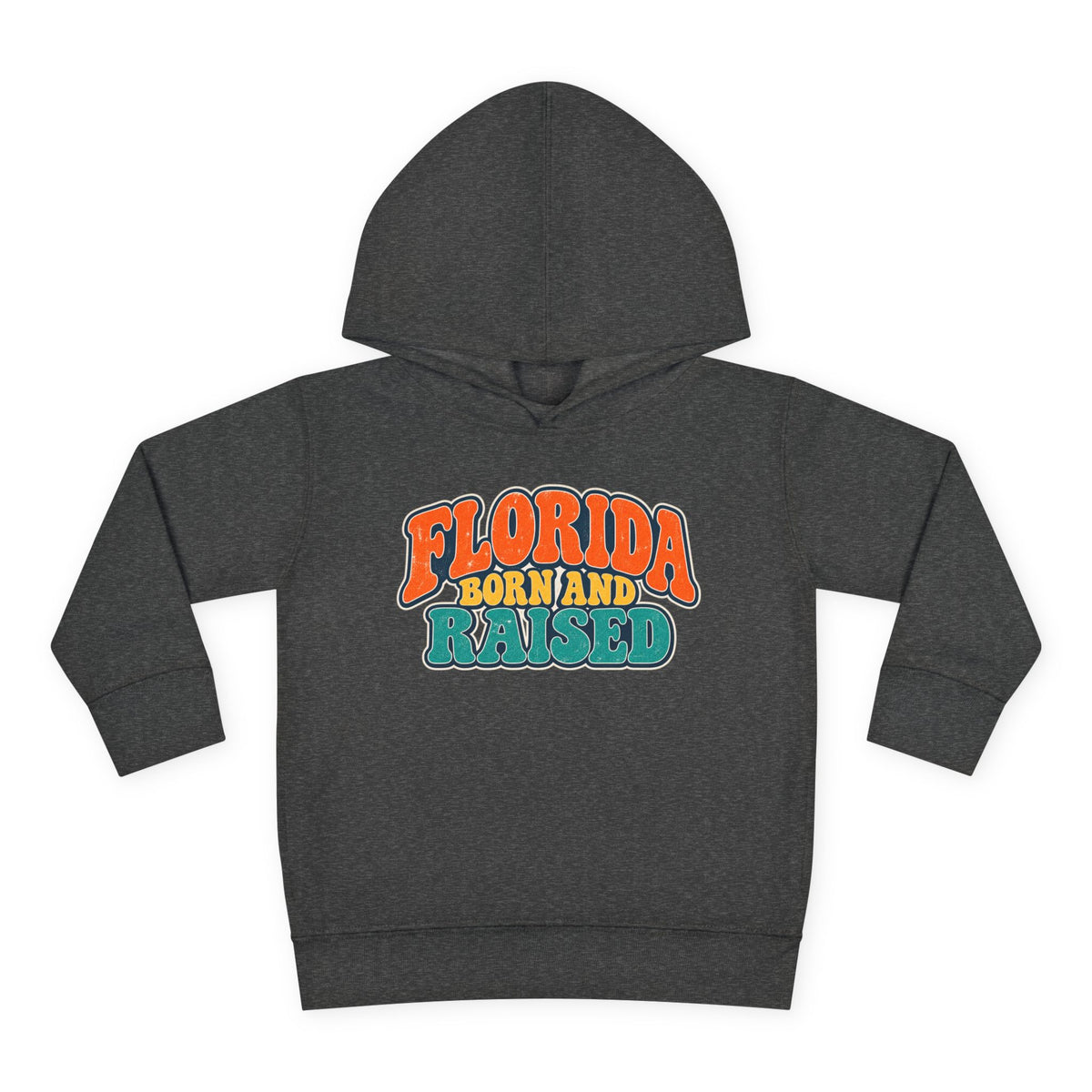 Florida Born and Raised Retro Sunshine State Unisex Toddler Pullover Fleece Hoodie