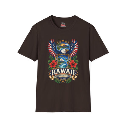 Hawaii Americana Eagle Unisex Softstyle T Shirt State Pride Graphic Tee Collections FS03