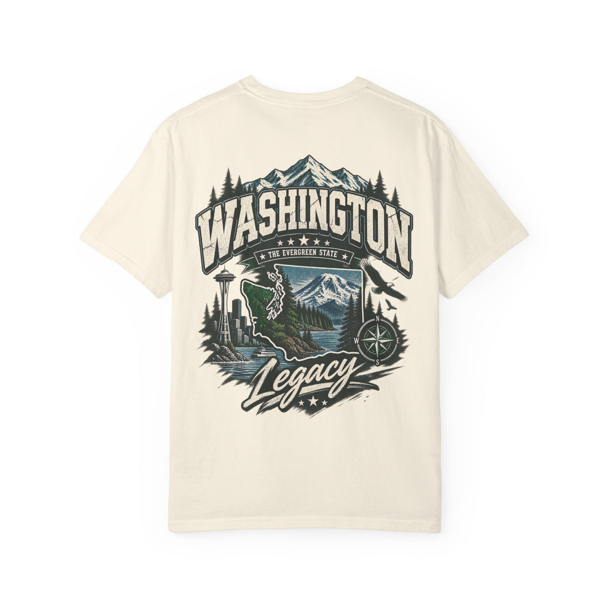 Washington State Legacy Unisex Comfort Color 1717 Streetwear Graphic Tee