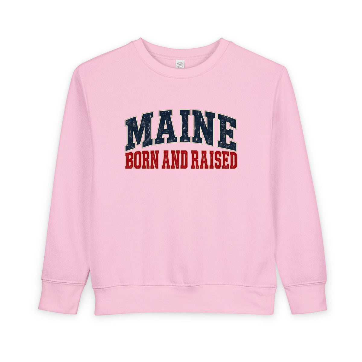 Maine Born and Raised New England Americana Unisex Toddler Sweatshirt