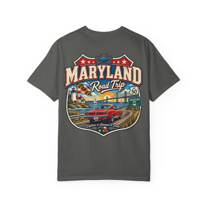 Maryland Road Trip Unisex Comfort Color 1717 Streetwear Graphic Tee