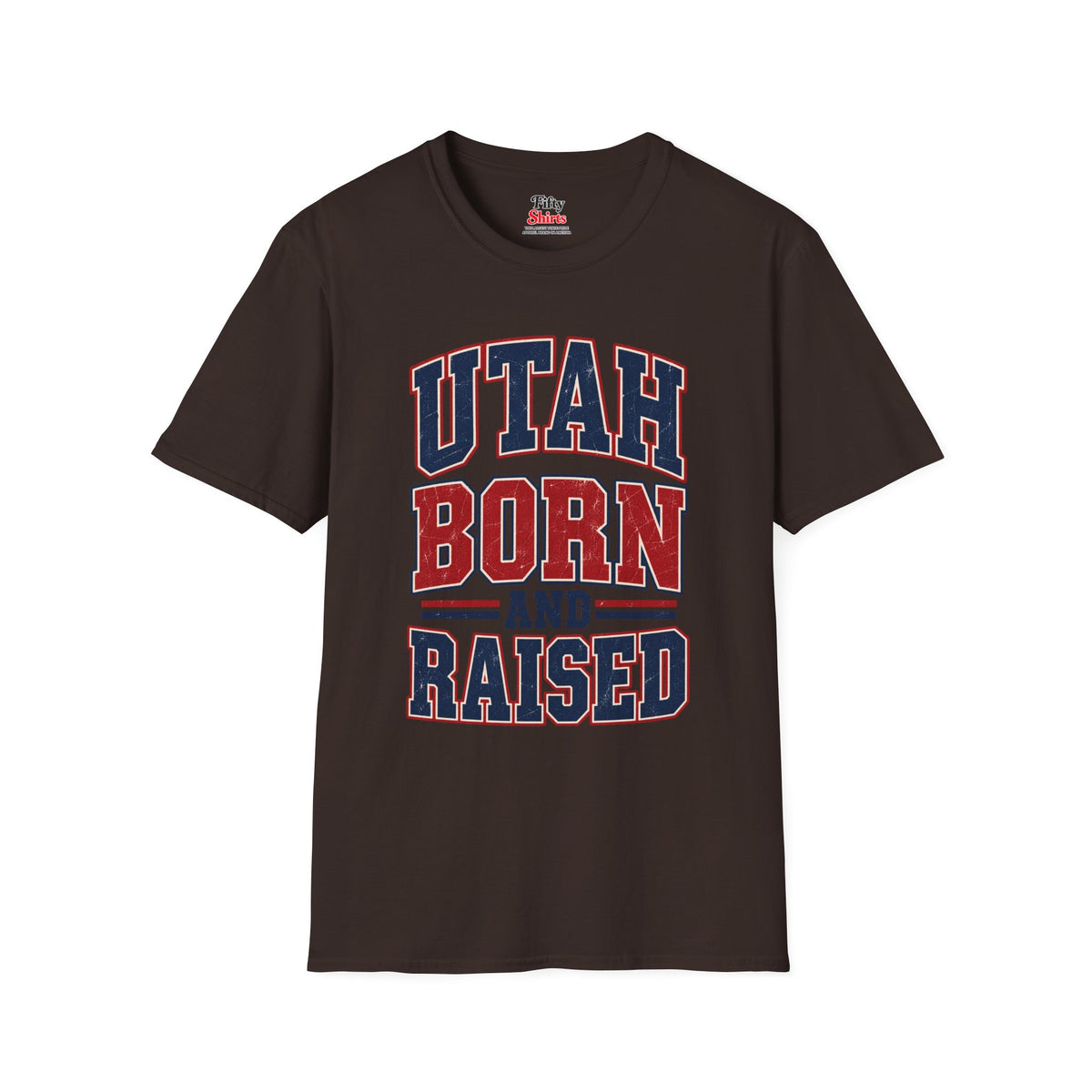 Utah Born And Raised Unisex Softstyle T Shirt State Name Graphic Tee