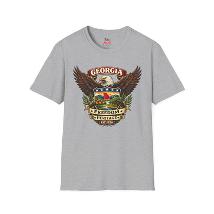 Georgia Americana Eagle Unisex Softstyle T Shirt State Pride Graphic Tee Collections FS03