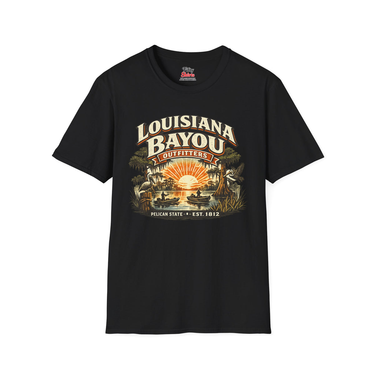Louisiana Bayou Outfitters Unisex Softstyle T Shirt State Pride Graphic Tee Collections FS03