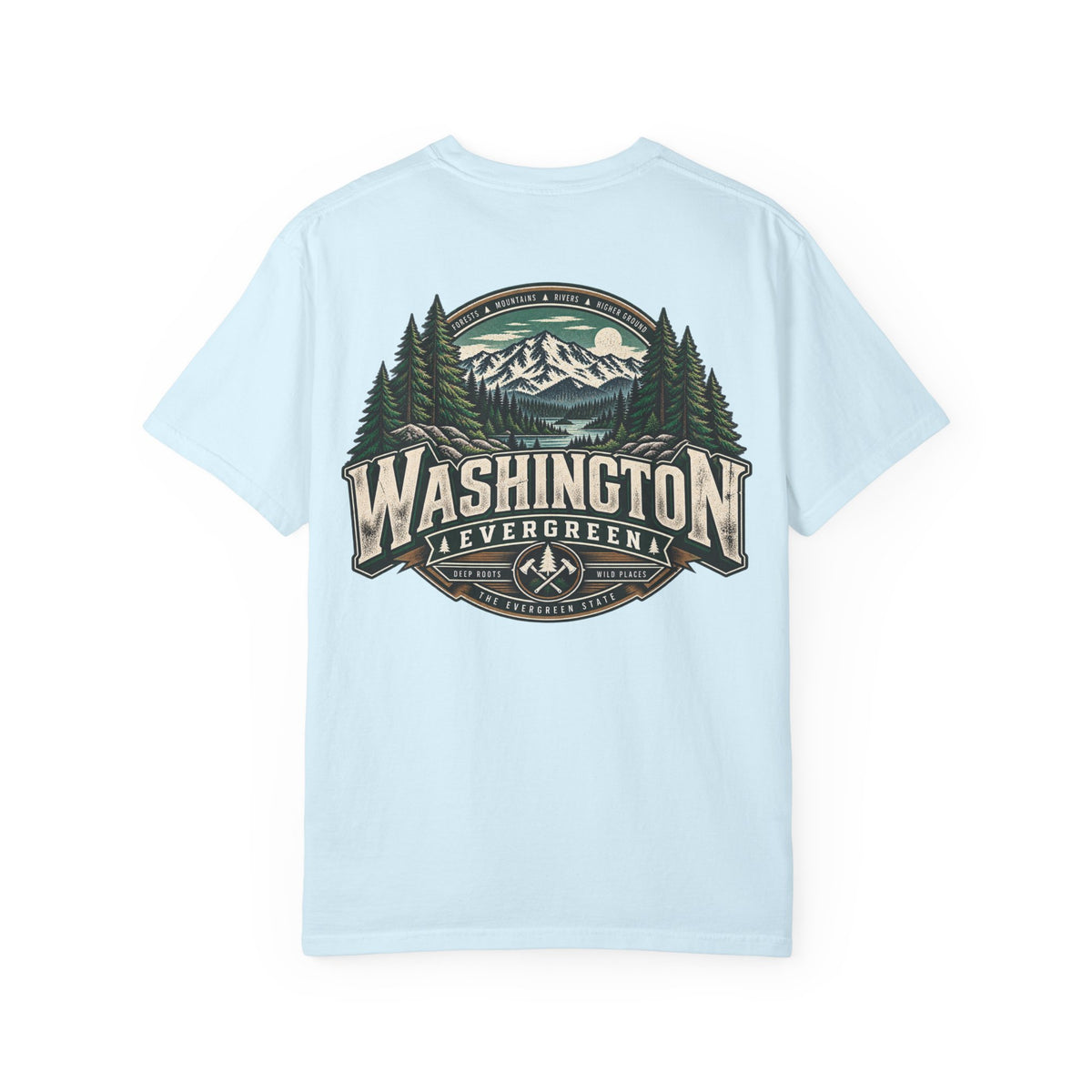 Washington Evergreen Unisex Comfort Color 1717 Streetwear Graphic Tee