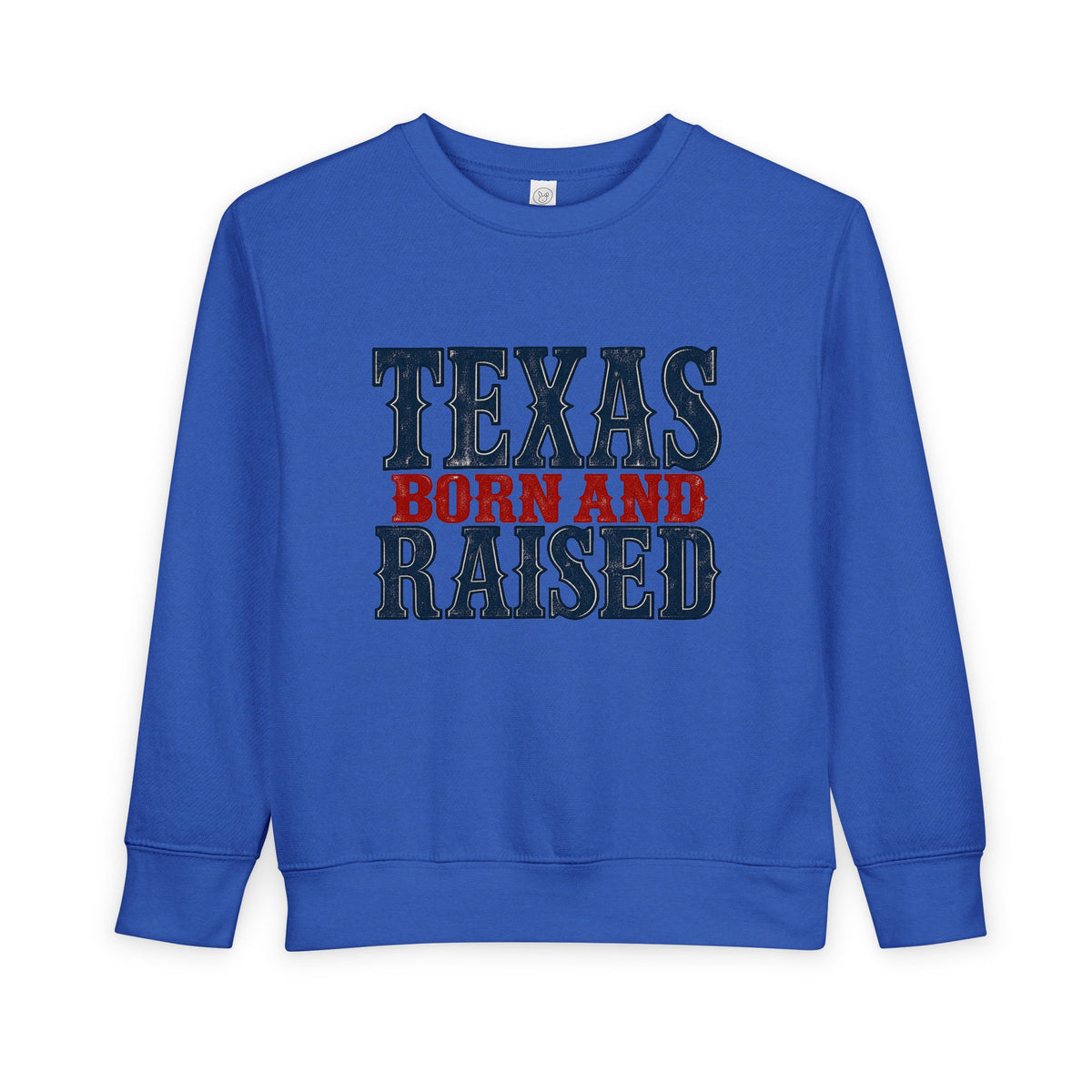 Texas Born and Raised Classic Heritage Unisex Toddler Sweatshirt Graphic