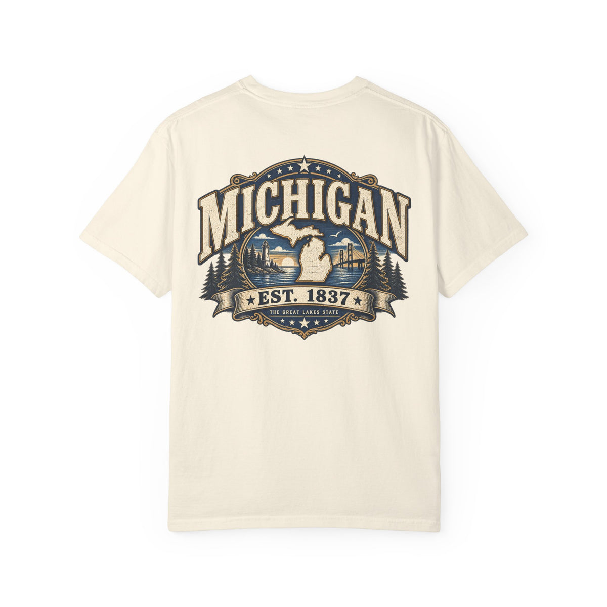 Michigan Established 1837 Unisex Comfort Color 1717 Streetwear Graphic Tee