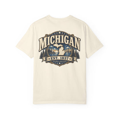 Michigan Established 1837 Unisex Comfort Color 1717 Streetwear Graphic Tee