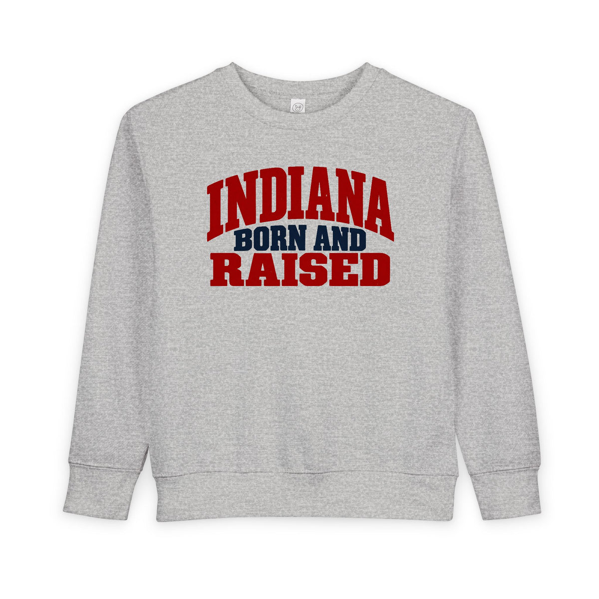 Indiana Born and Raised Rustic Americana Unisex Toddler Sweatshirt
