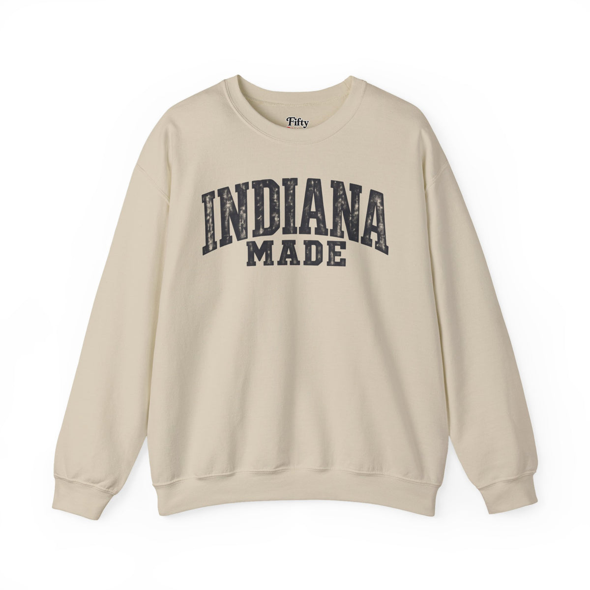 Indiana Made Unisex Crewneck Sweatshirt State Name Graphic