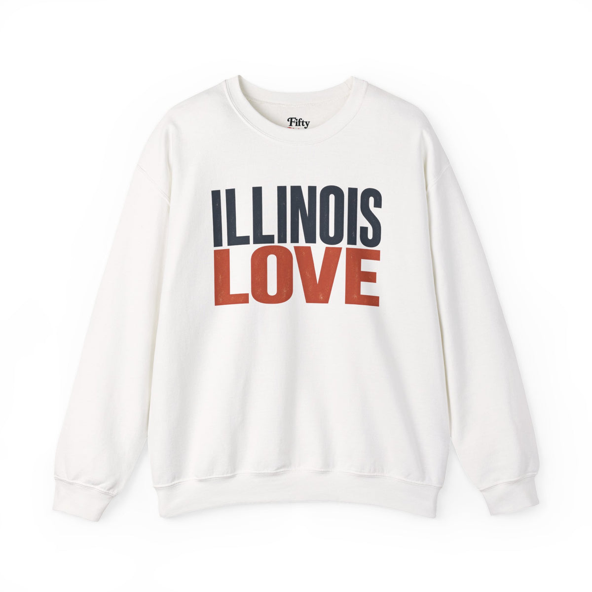 Illinois Love Unisex Crewneck Sweatshirt State Name Graphic