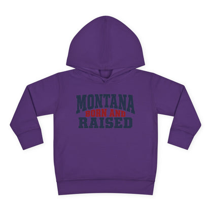 Montana Born and Raised Rustic Workwear Unisex Toddler Pullover Fleece Hoodie