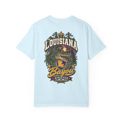 Louisiana Bayou Athletics Unisex Comfort Color 1717 Streetwear Graphic Tee