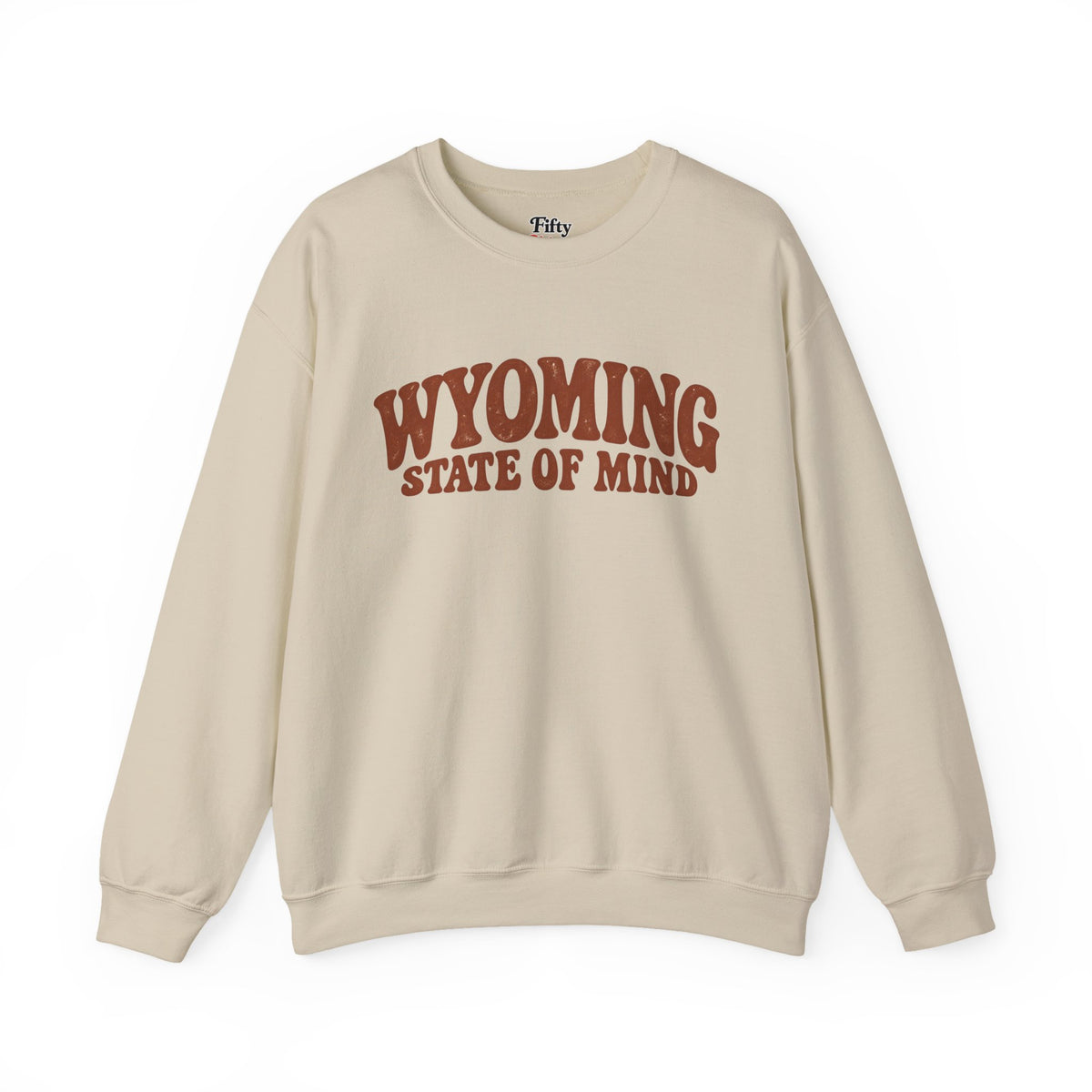 Wyoming State of Mind Unisex Crewneck Sweatshirt State Name Graphic
