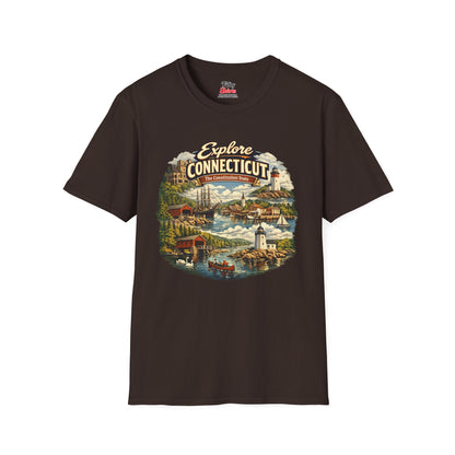 Explore Connecticut Unisex Softstyle T Shirt State Pride Graphic Tee Collections FS03