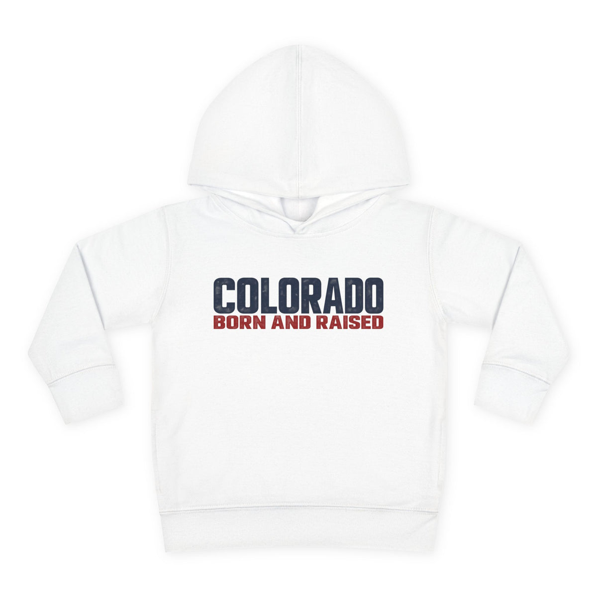 Colorado Born and Raised Minimal Modern Unisex Toddler Pullover Fleece Hoodie