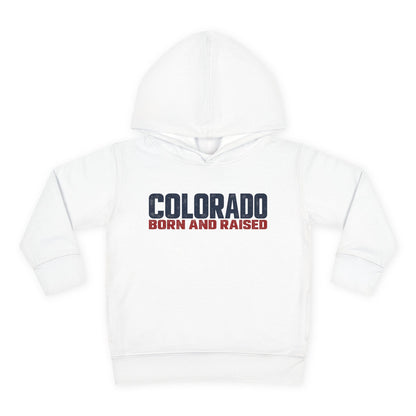 Colorado Born and Raised Minimal Modern Unisex Toddler Pullover Fleece Hoodie