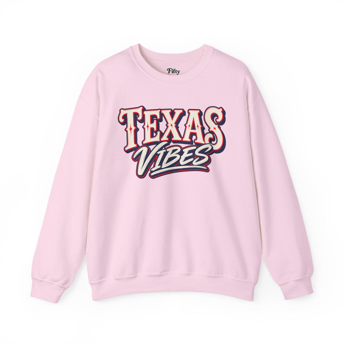 Texas Vibes Unisex Crewneck Sweatshirt State Name Graphic