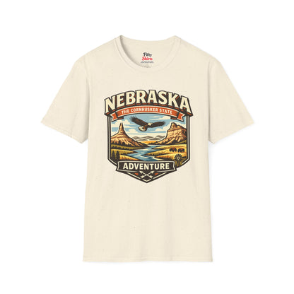 Nebraska Cornhusker State Adventure Unisex Softstyle T Shirt State Pride Graphic Tee Collections FS03