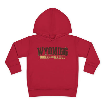 Wyoming Born and Raised Cowboy Heritage Unisex Toddler Pullover Fleece Hoodie