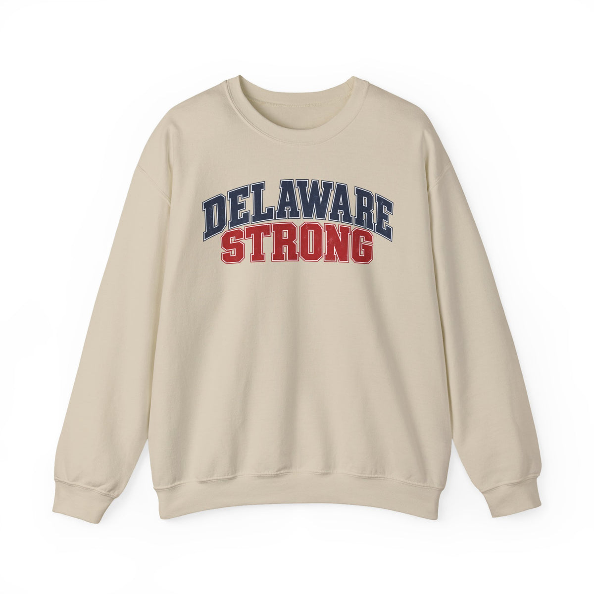 Delaware Strong Unisex Crewneck Sweatshirt State Name Graphic