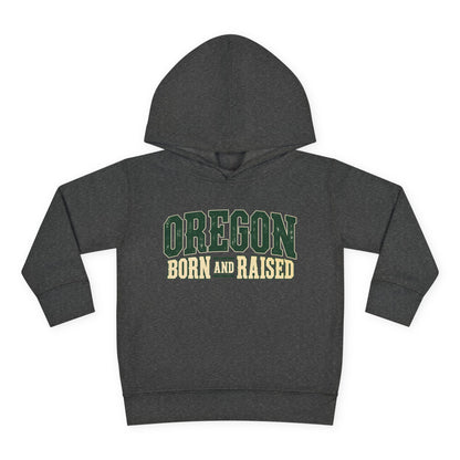 Oregon Born and Raised Pacific Northwest Americana Unisex Toddler Pullover Fleece Hoodie