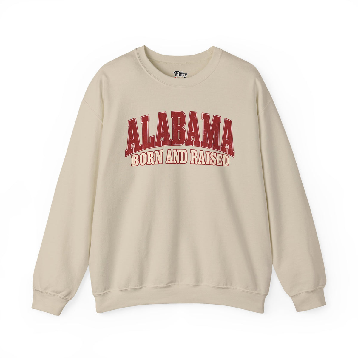 Alabama Born and Raised Classic Southern Heritage Unisex Sweatshirt Graphic