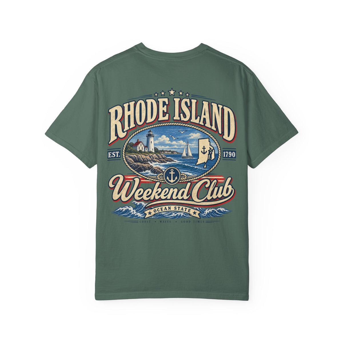 Rhode Island Weekend Club Unisex Comfort Color 1717 Streetwear Graphic Tee