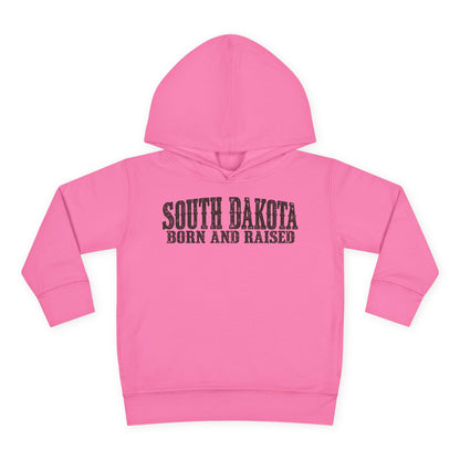 South Dakota Born and Raised Western Heritage Unisex Toddler Pullover Fleece Hoodie