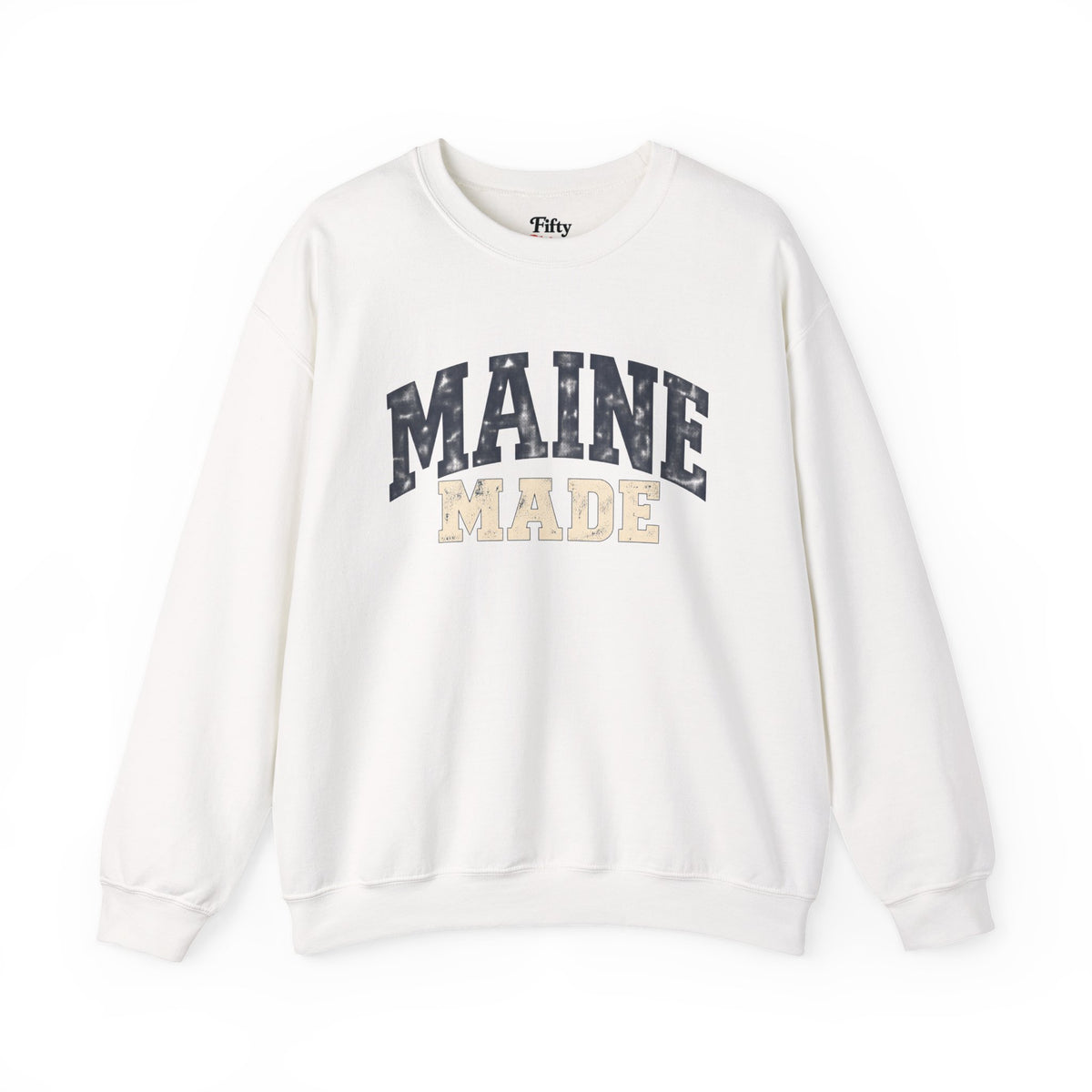 Maine Made Unisex Crewneck Sweatshirt State Name Graphic