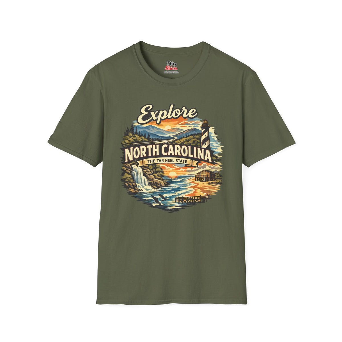 Explore North Carolina Unisex Softstyle T Shirt State Pride Graphic Tee Collections FS03