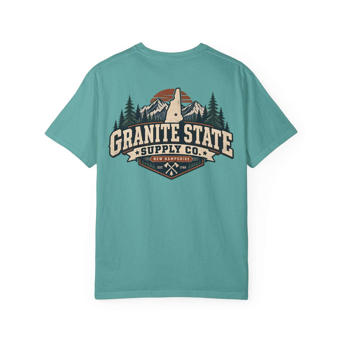 New Hampshire Granite State Supply Co Unisex Comfort Color 1717 Streetwear Graphic Tee