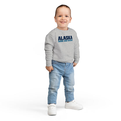 Alaska Born and Raised Modern Streetwear Unisex Toddler Sweatshirt