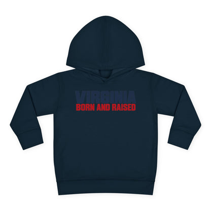 Virginia Born and Raised Minimal Modern Unisex Toddler Pullover Fleece Hoodie