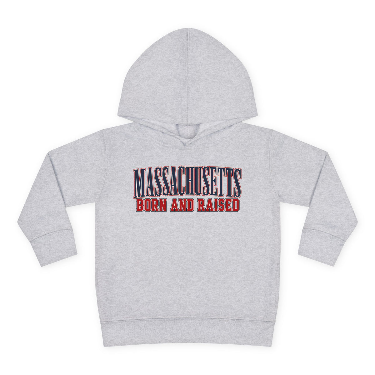 Massachusetts Born and Raised High-End Editorial Unisex Toddler Pullover Fleece Hoodie