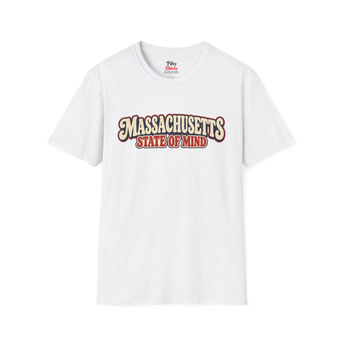 Massachusetts State Of Mind Unisex Softstyle T Shirt State Name Graphic Tee