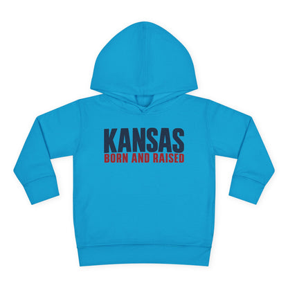 Kansas Born and Raised Modern Heritage Unisex Toddler Pullover Fleece Hoodie
