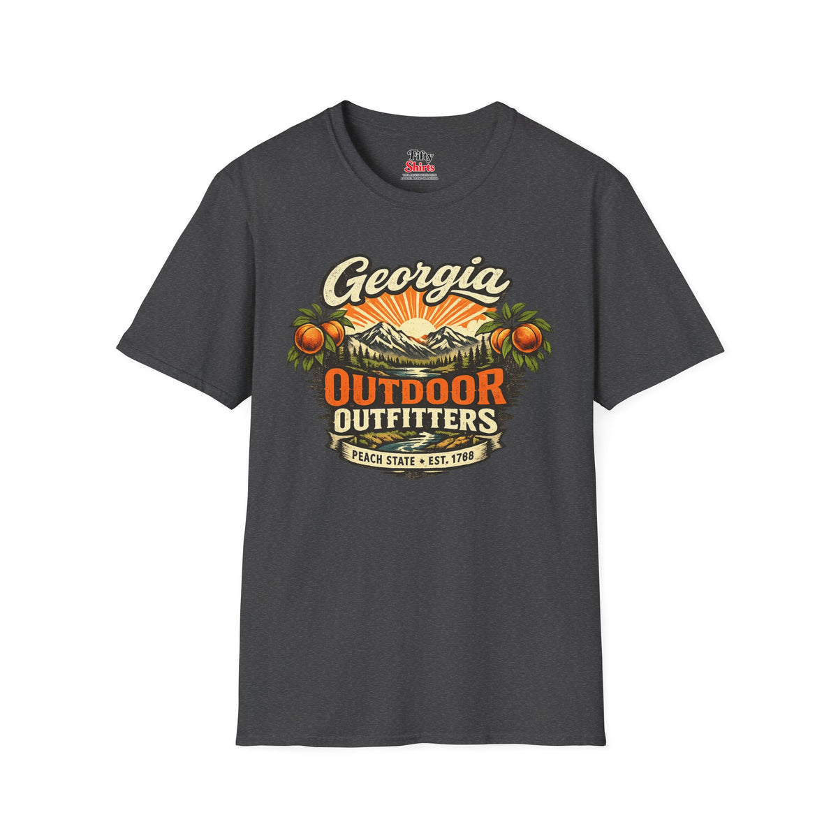 Georgia Outdoor Outfitters Unisex Softstyle T Shirt State Pride Graphic Tee Collections FS03