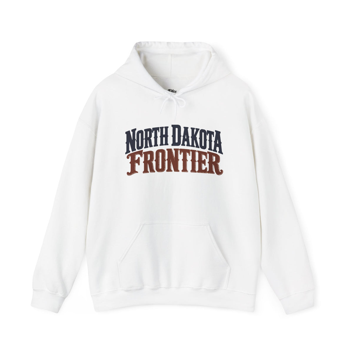 North Dakota Frontier Unisex Hoodie State Name Graphic