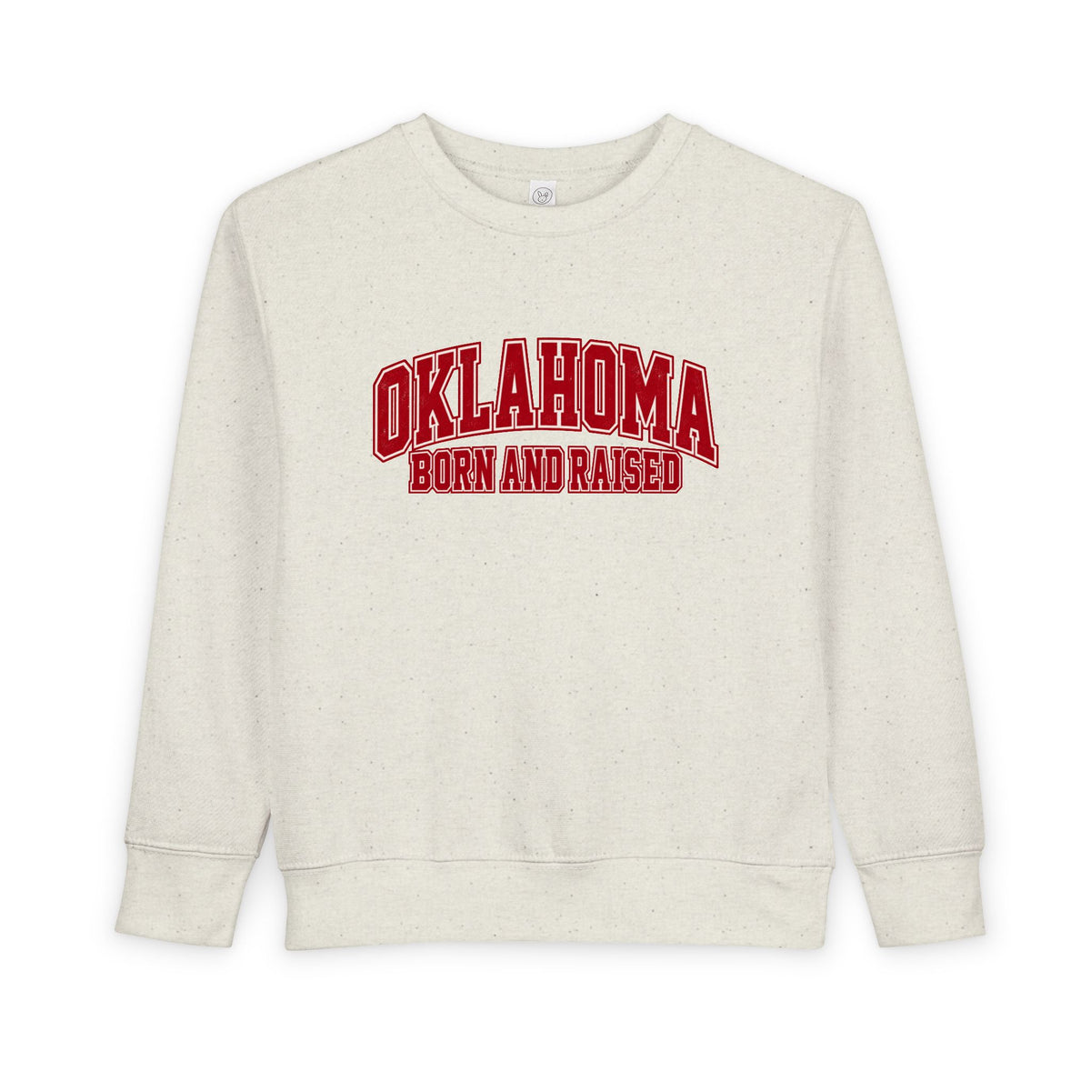 Oklahoma Born and Raised Old-School Athletic Unisex Toddler Sweatshirt