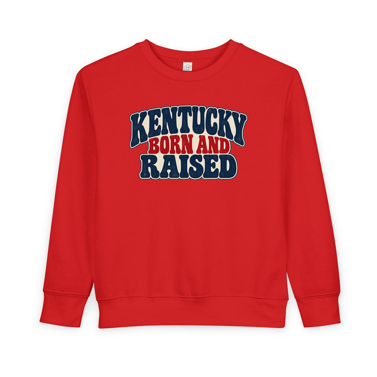 Kentucky Born and Raised Retro 1970s Unisex Toddler Sweatshirt
