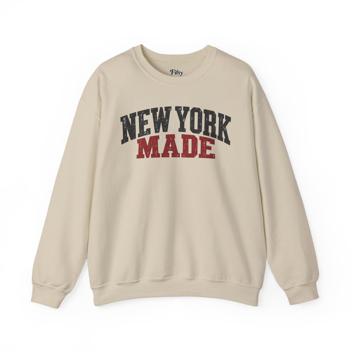 New York Made Unisex Crewneck Sweatshirt State Name Graphic