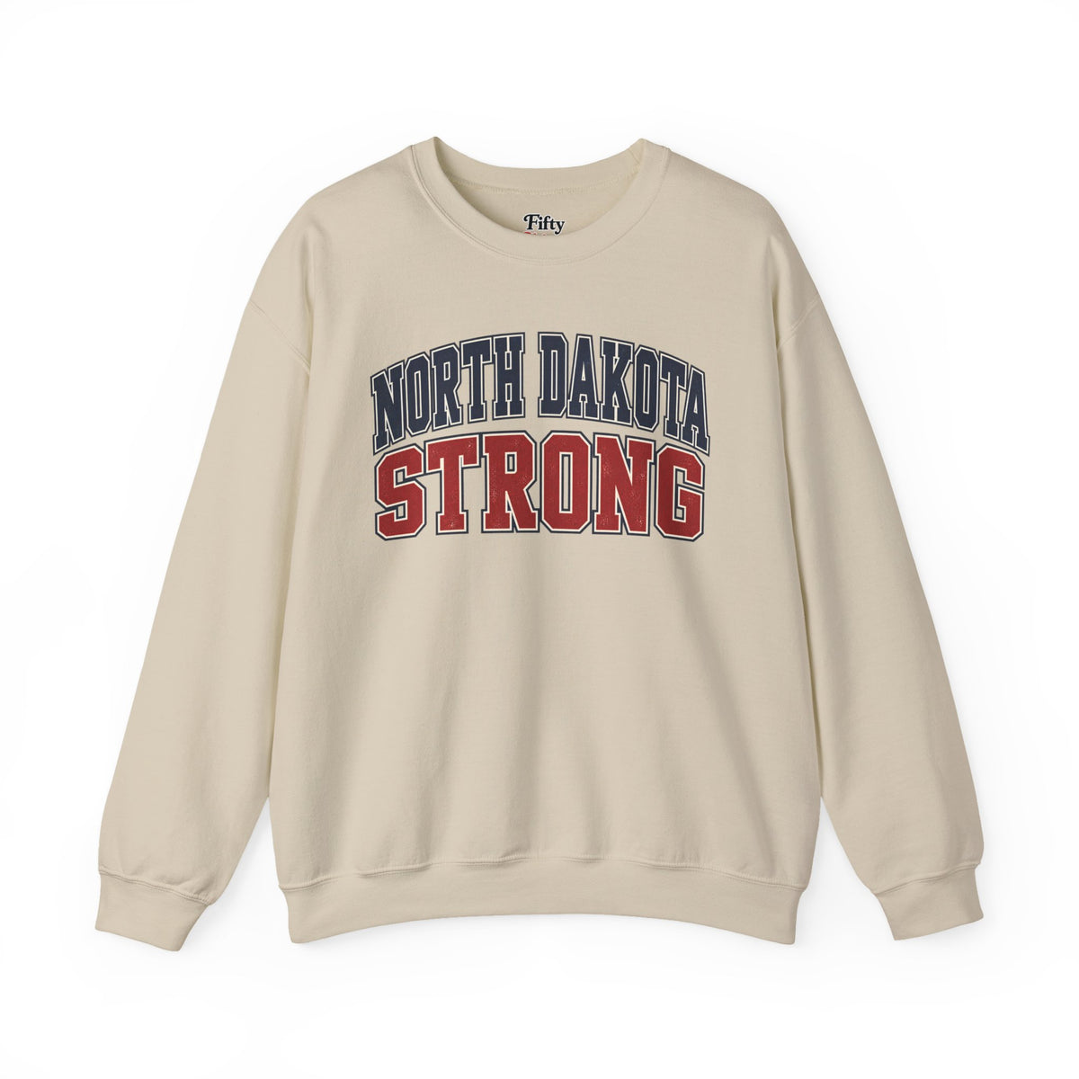North Dakota Strong Unisex Crewneck Sweatshirt State Name Graphic