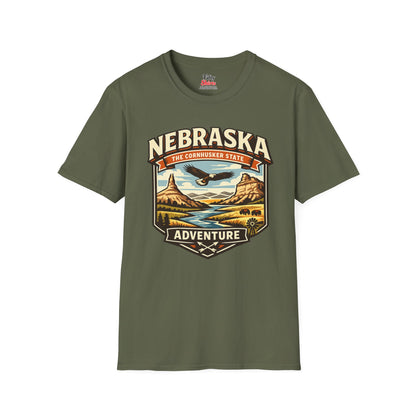 Nebraska Cornhusker State Adventure Unisex Softstyle T Shirt State Pride Graphic Tee Collections FS03