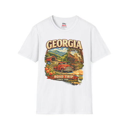 Georgia Road Trip Unisex Softstyle T Shirt State Pride Graphic Tee Collections FS03