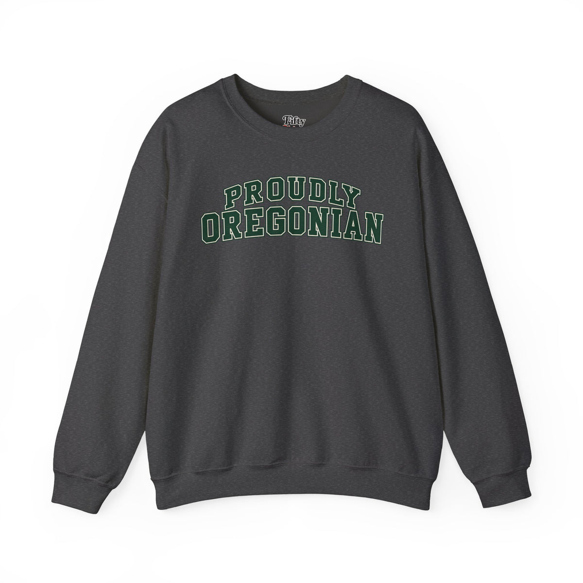 Proudly Oregonian Oregon Unisex Crewneck Sweatshirt State Name Graphic