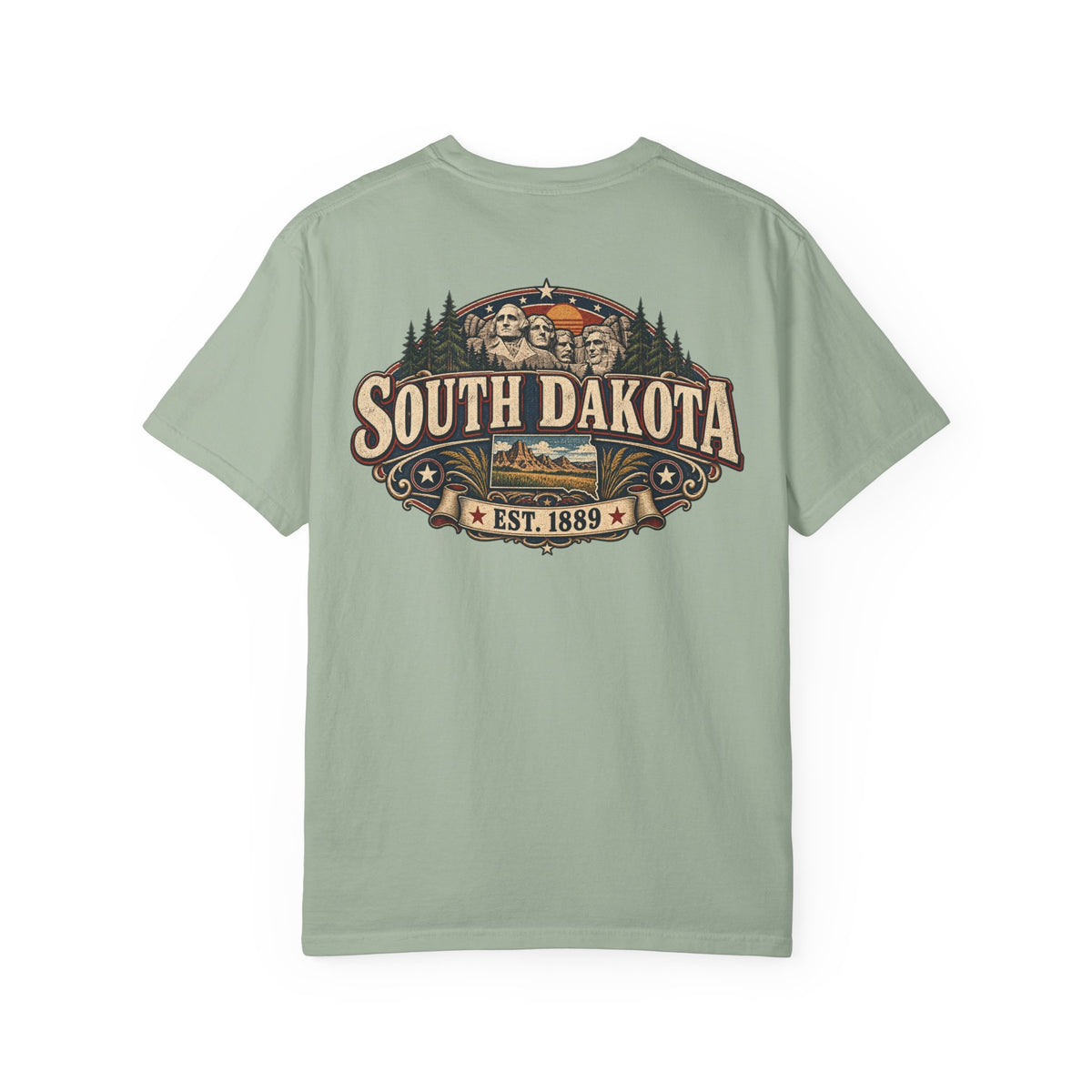 South Dakota Established 1889 Unisex Comfort Color 1717 Streetwear Graphic Tee