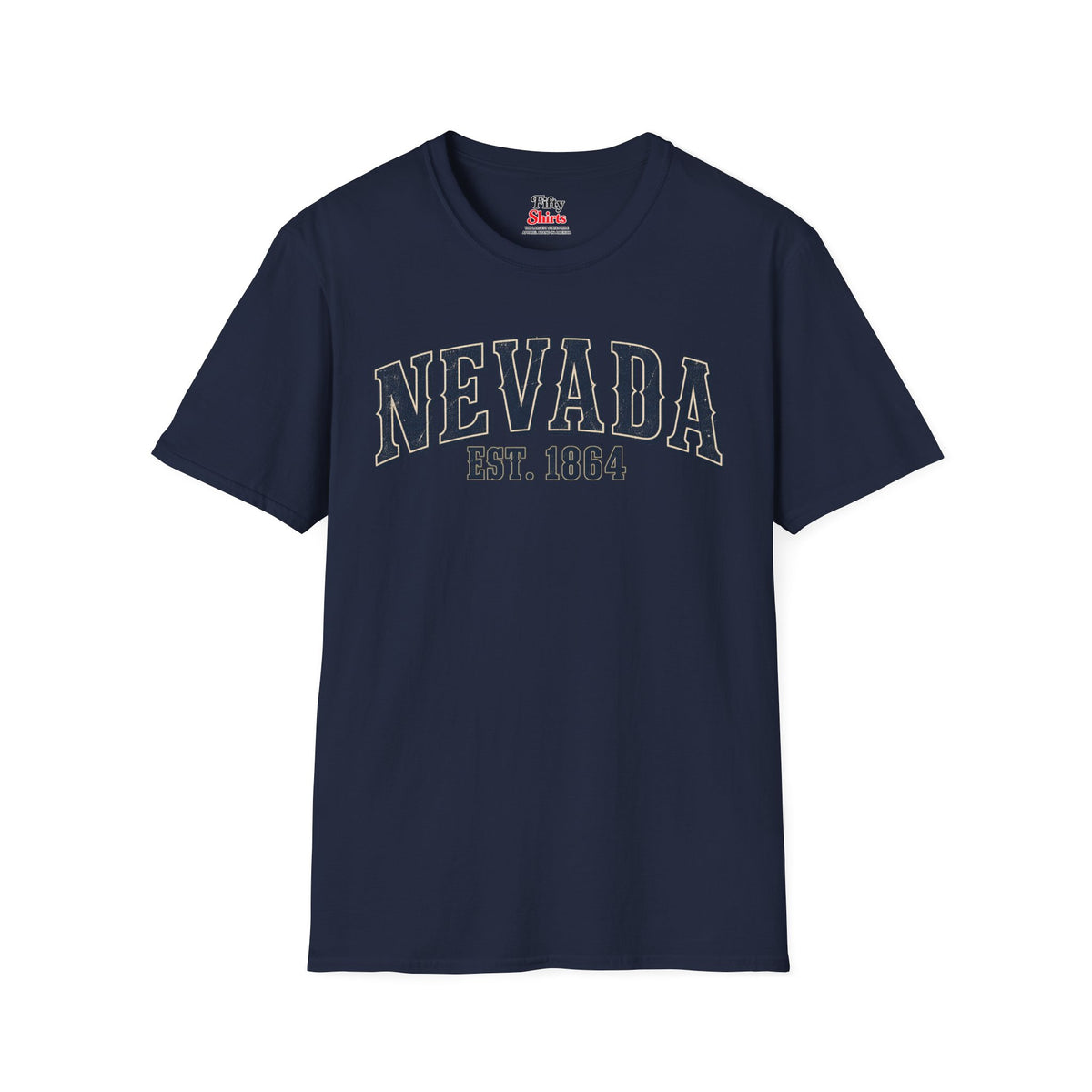 Nevada Est 1864 Unisex Softstyle T Shirt State Name Graphic Tee