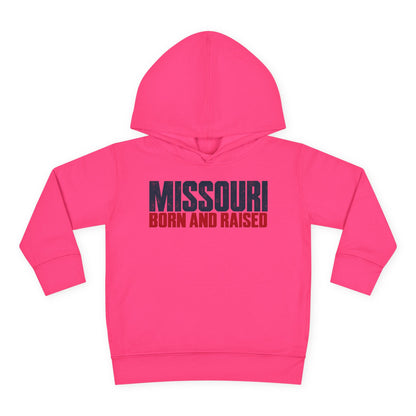 Missouri Born and Raised Modern Streetwear Unisex Toddler Pullover Fleece Hoodie