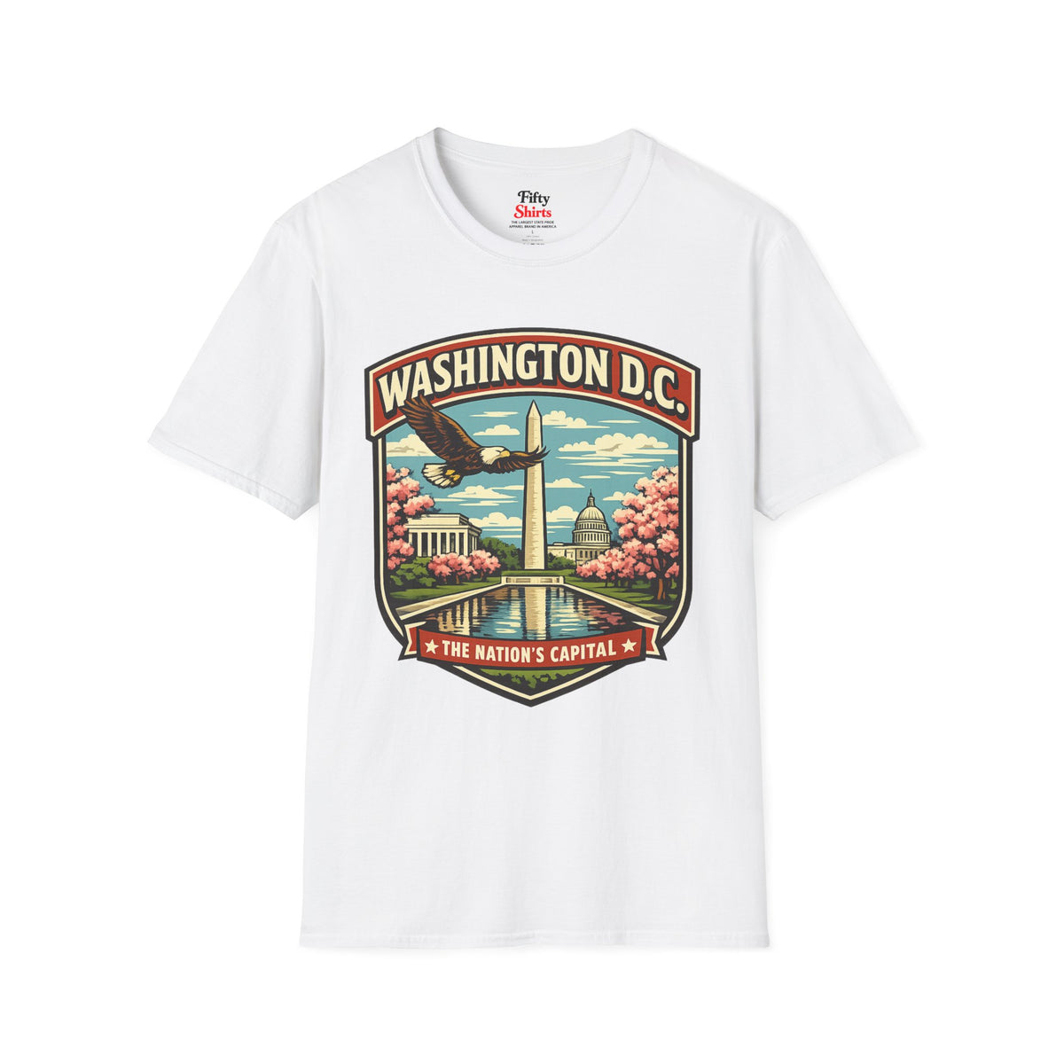 Washington D.C. Nation Capital Adventure Unisex Softstyle T Shirt State Pride Graphic Tee Collections FS03